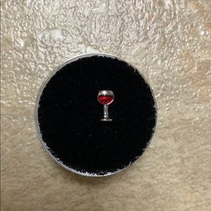 Never used origami owl wine glass charm
